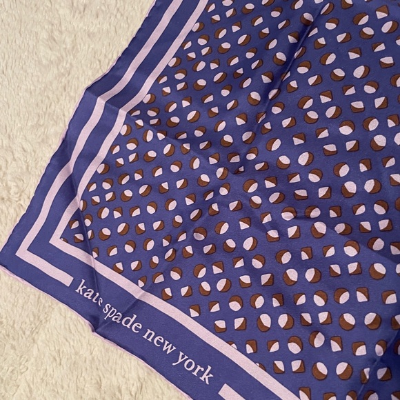 Kate Spade Purple Silk Scarf - Picture 7 of 7